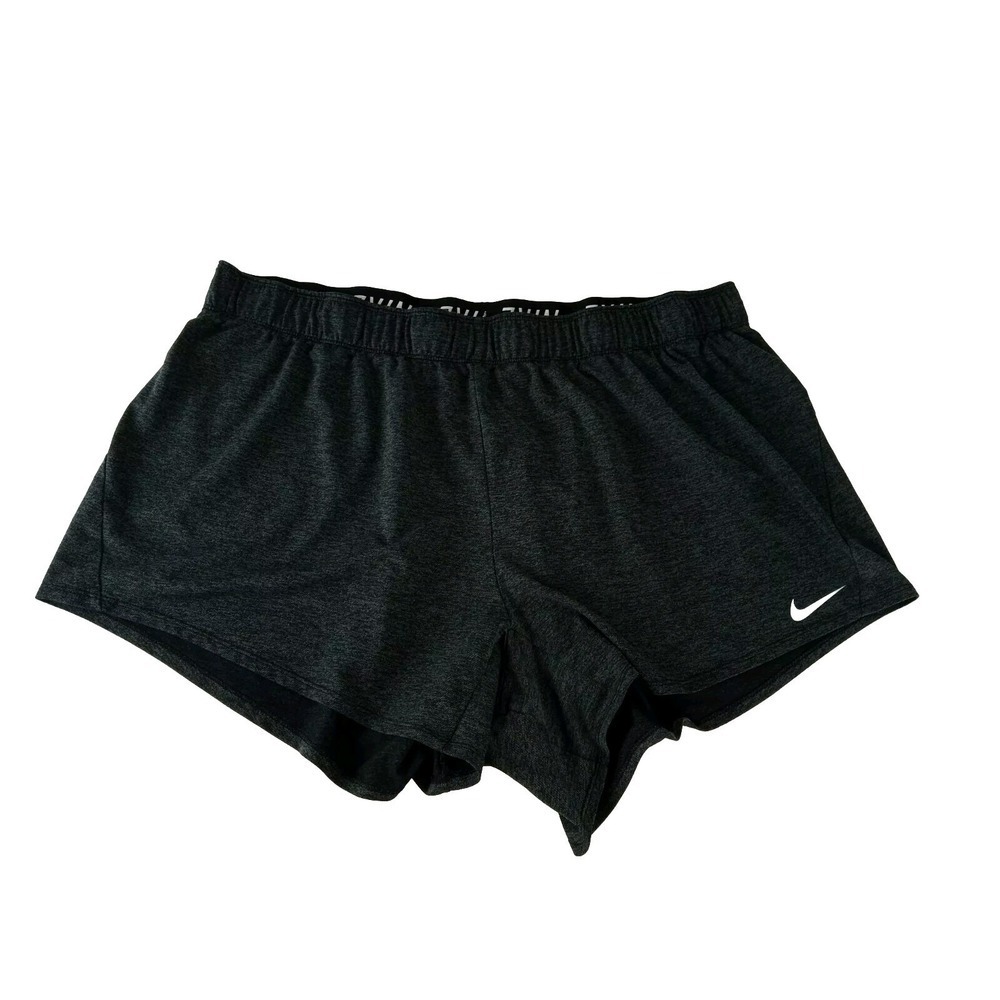 Nike Dri-Fit  Athletic Shorts Drawstring Waist Black Women's Sz 2X